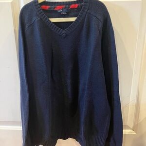 GAP Men's Deep Navy V-Neck Pullover Sweater